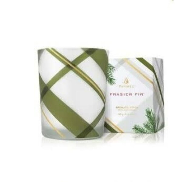 THYMES FRASIER FIR VOTIVE CANDLE FROSTED PLAID 2OZ