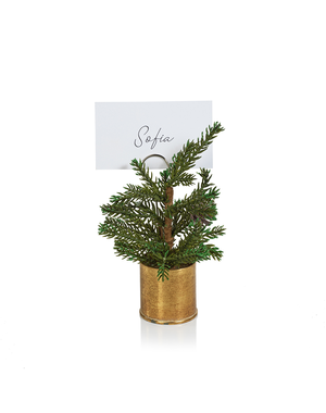  PINE IN GOLD BUCKET PLACE CARD HOLDER