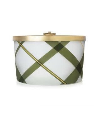 THYMES FRASIER FIR FROSTED PLAID LARGE CANDLE 18OZ