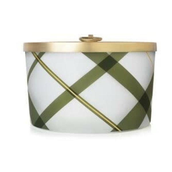 THYMES FRASIER FIR FROSTED PLAID LARGE CANDLE 18OZ