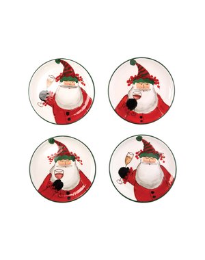  OLD ST. NICK COCKTAIL PLATES - SET OF 4