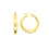 LISA NIK 18K YG ROUND HOOP EARRINGS 8.5G