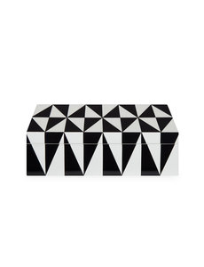  OP ART - LACQUER BOX - MEDIUM - BLACK & WHITE