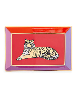  SAFARI TIGER RECTANGLE TRAY - MULTI