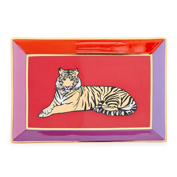 SAFARI TIGER RECTANGLE TRAY - MULTI