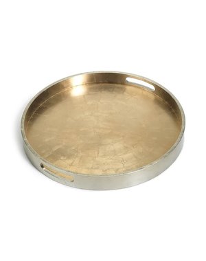  ANTIQUE GOLD & SILVER SERVING TRAY