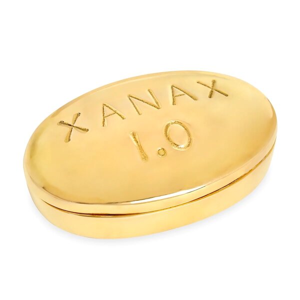 BRASS PILL BOX - XANAX