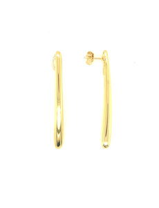 LISA NIK 18K YG LINE EARRINGS