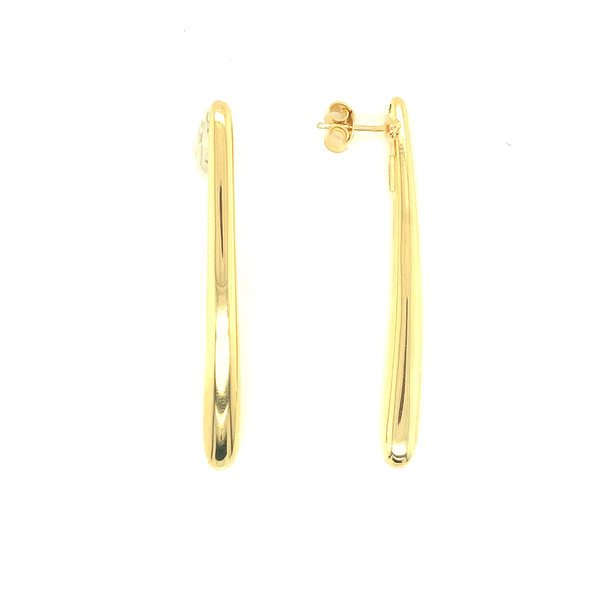 LISA NIK 18K YG LINE EARRINGS