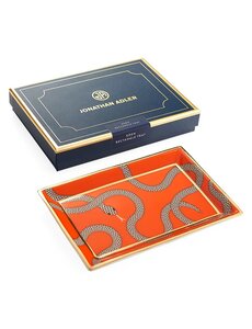  EDEN SNAKE RECTANGLE TRAY -  ORANGE