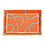 EDEN SNAKE RECTANGLE TRAY -  ORANGE