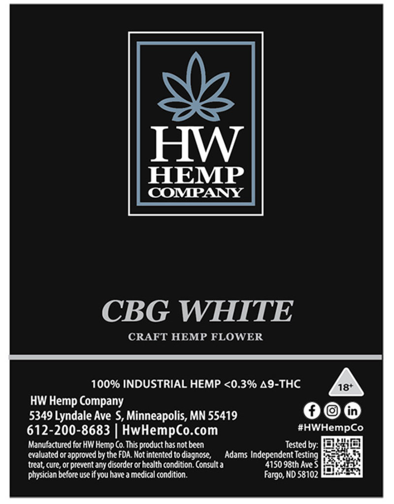 HW Hemp Co HW Hemp Company CBG White Flower