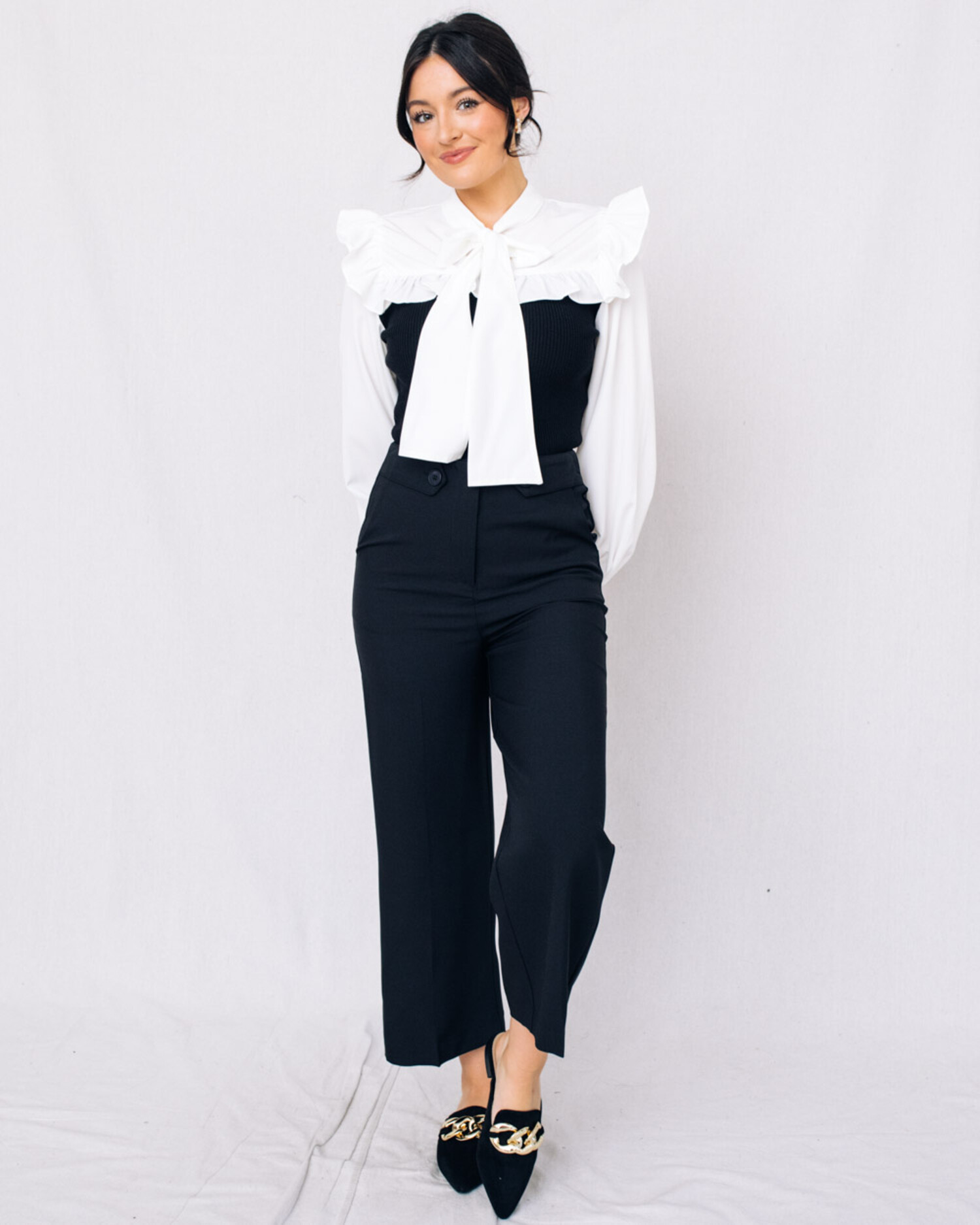 Old Money Double Button Wide Trousers - MAVEN