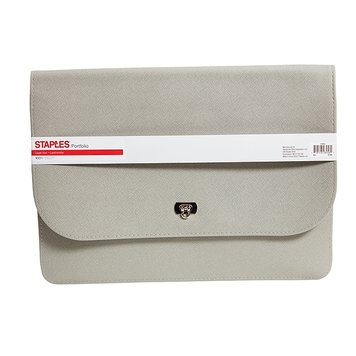 Staples Light Grey Document Case With Gold Closure, 1" Expansion, Legal (51823)