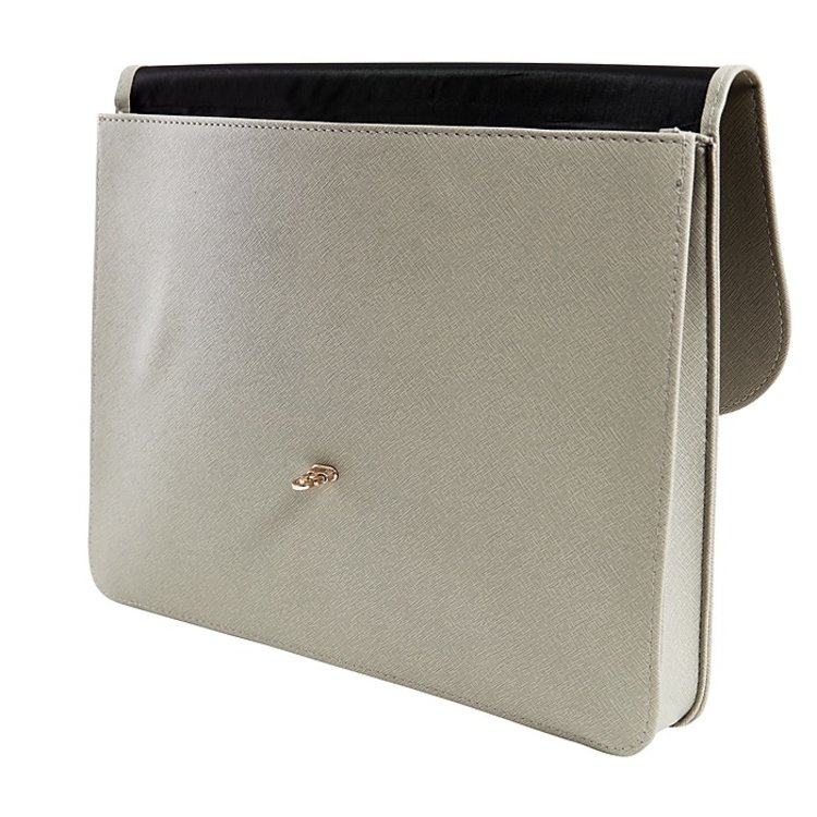 Staples Light Grey Document Case With Gold Closure, 1" Expansion, Legal (51823)