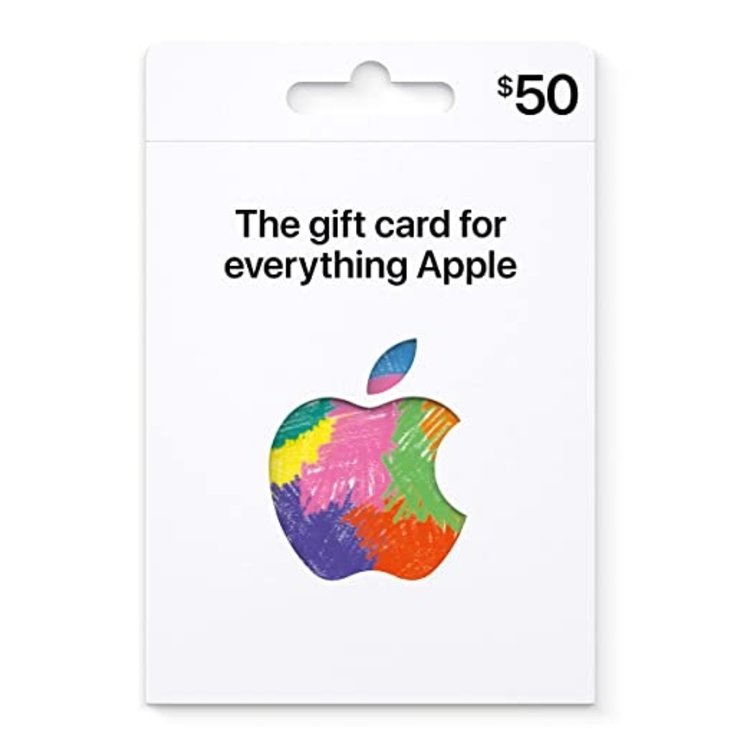 Apple Apple - $50 Gift Card - App Store, Music, iTunes, iPhone, iPad, AirPods, Accessories, and more