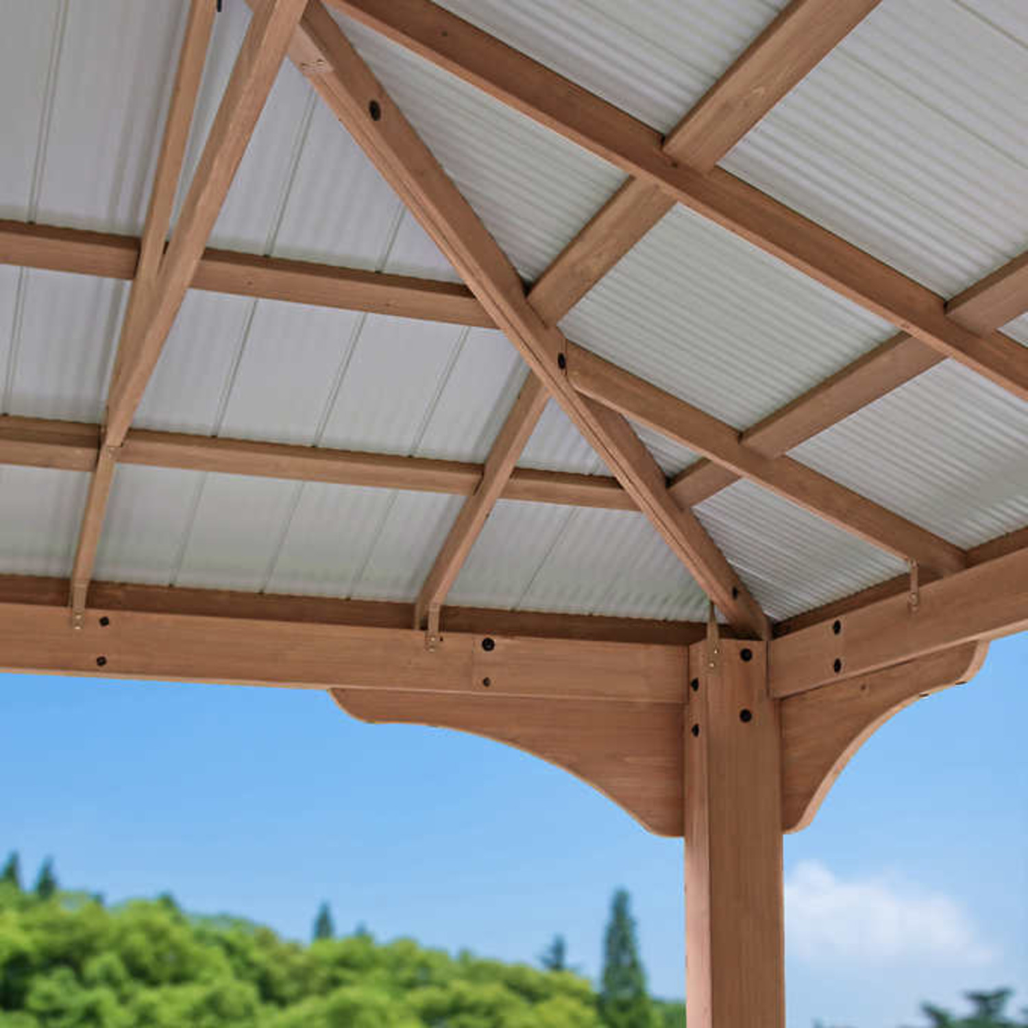 Yardistry 12’ x 14’ Grand Gazebo with Aluminum Roof iMobile