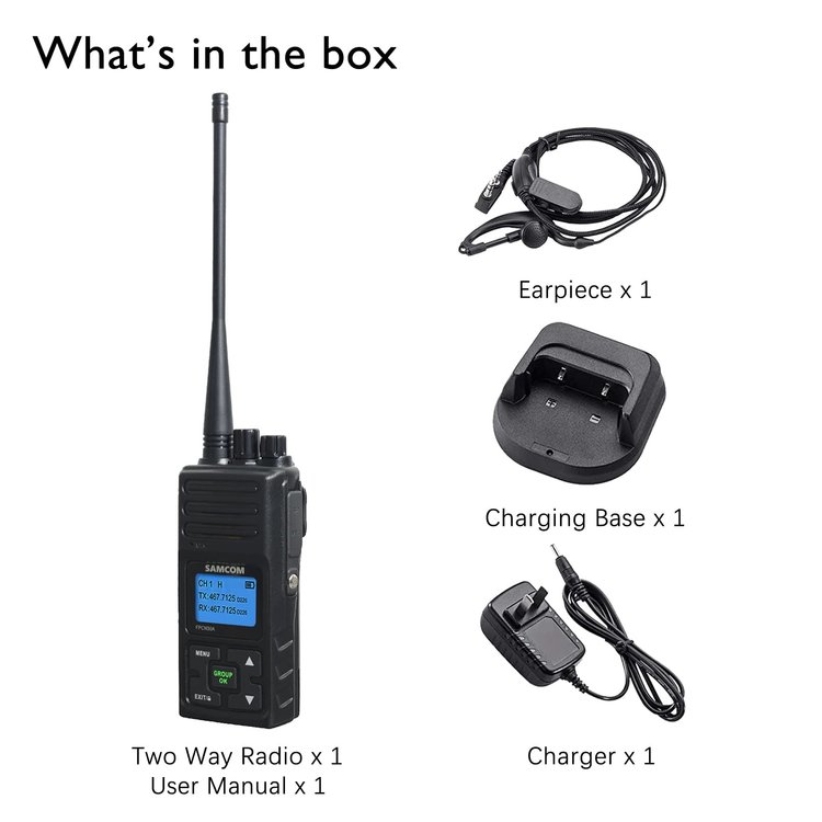 SAMCOM SAMCOM 3000mAh Two Way Radios Long Range Rechargeable High Power - Walkie Talkie