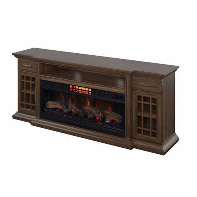 Various Brands Tresanti Everett TV Console with ClassicFlame CoolGlow 2-in-1 Electric Fireplace and Fan