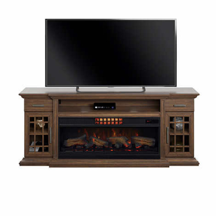 Various Brands Tresanti Everett TV Console with ClassicFlame CoolGlow 2-in-1 Electric Fireplace and Fan