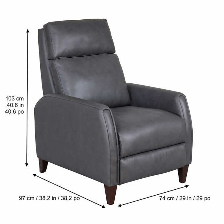 Various Brands Decklyn Leather Pushback Recliner
