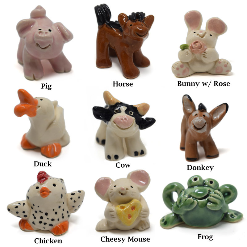 LGUYS Little Guys Ceramic Animals