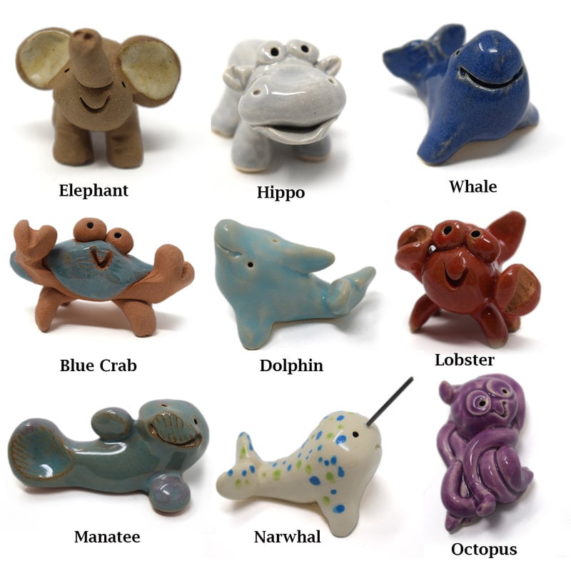 LGUYS Little Guys Ceramic Animals