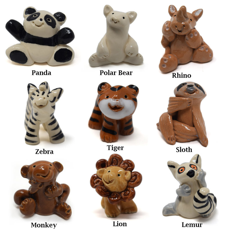 LGUYS Little Guys Ceramic Animals