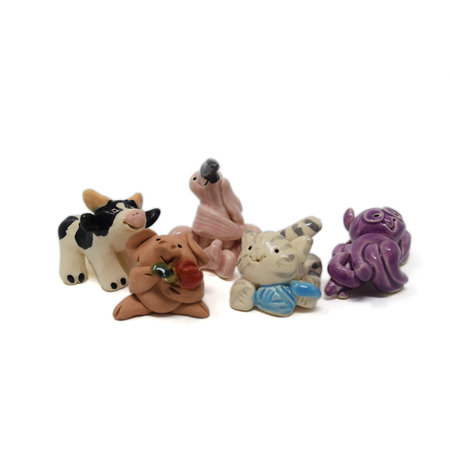 LGUYS Little Guys Ceramic Animals