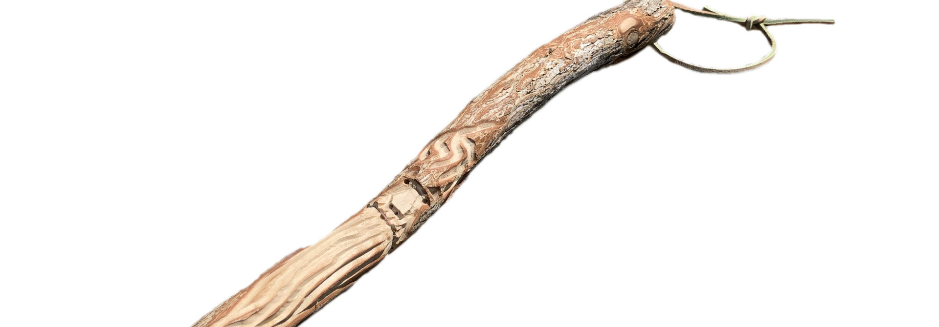 Compass Carved Walking Stick