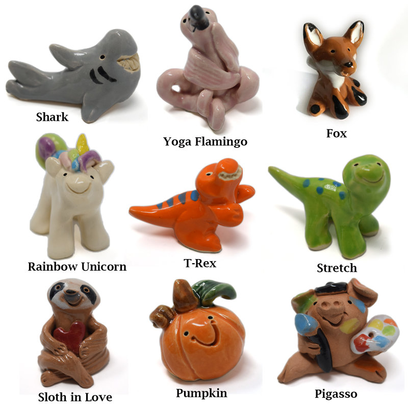 LGUYS Little Guys Ceramic Animals