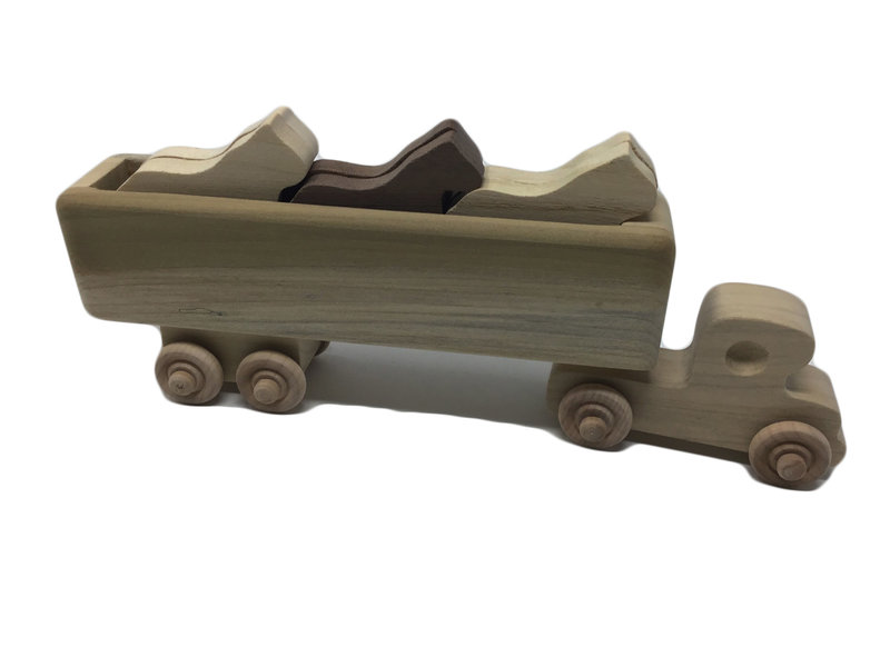 POPTY Wooden Horse Truck Toy