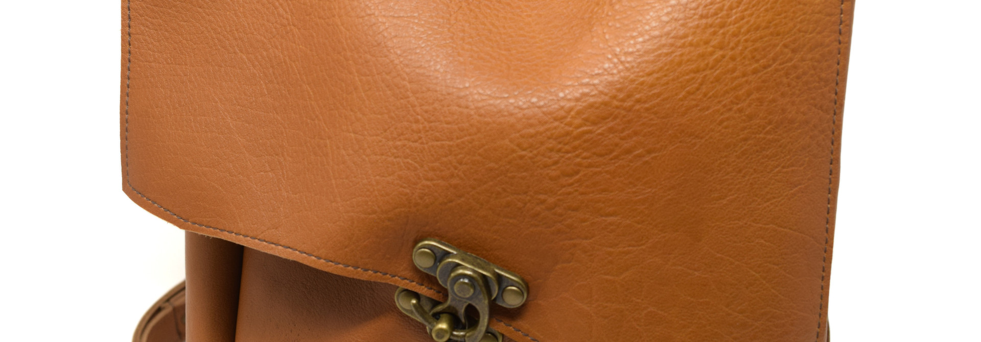 Small Leather Backpack Light Burnt Sienna