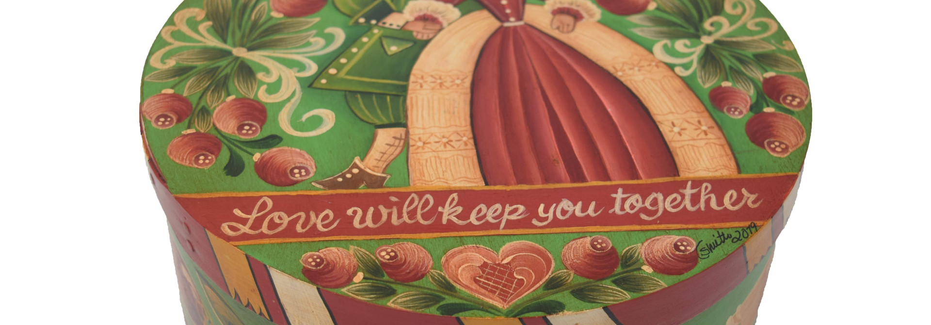 Round Green Wedding Box