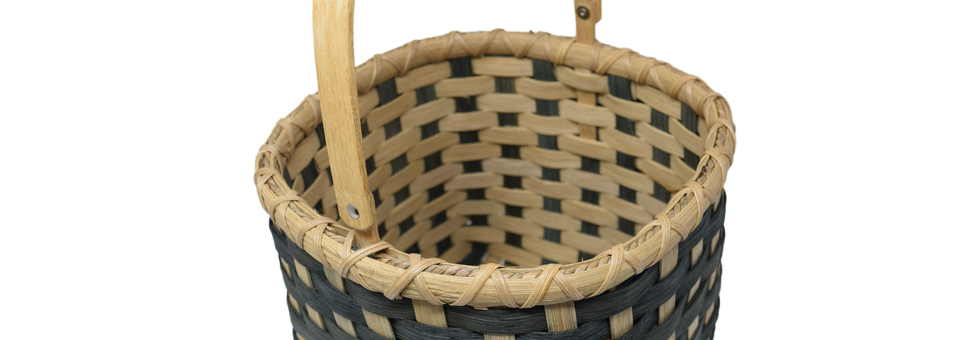 Double Wall Square bluegreen and Natural Basket