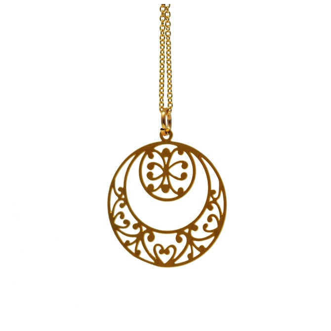 Double Circle Necklace by Goose Pond Log House Craft Gallery