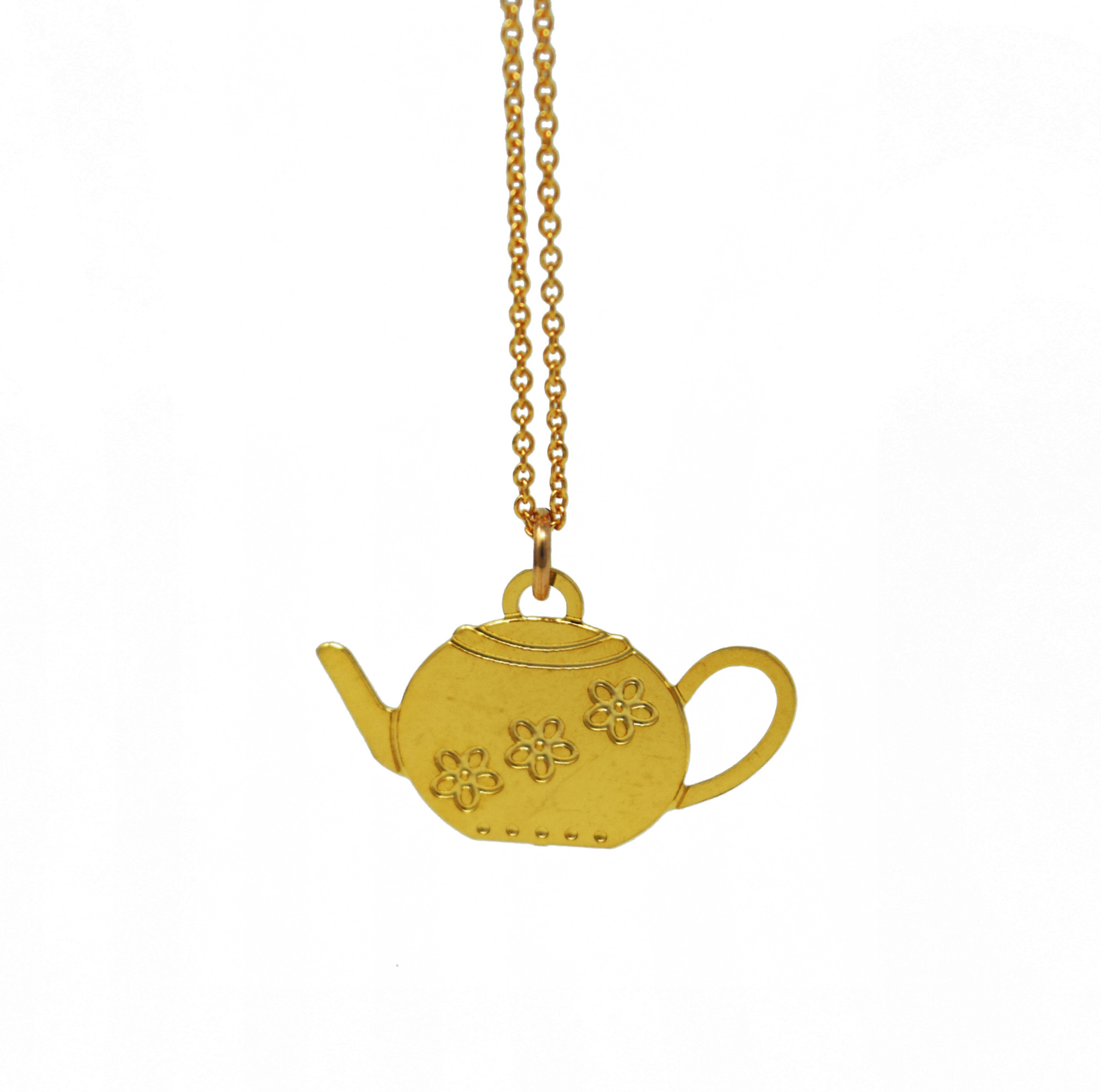 Tea for Two Necklace by Goose Pond Log House Craft Gallery