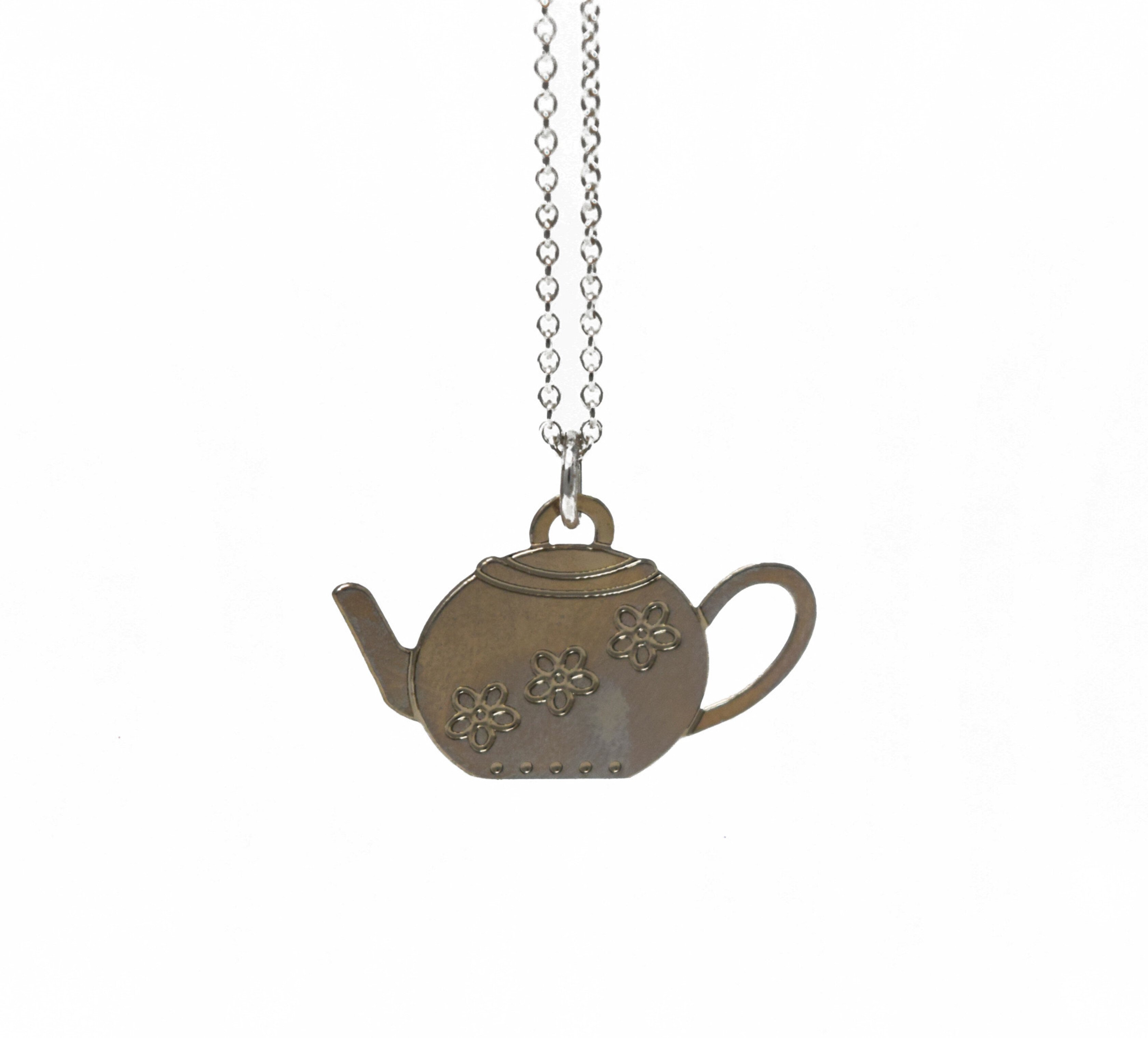 Tea for Two Necklace by Goose Pond Log House Craft Gallery