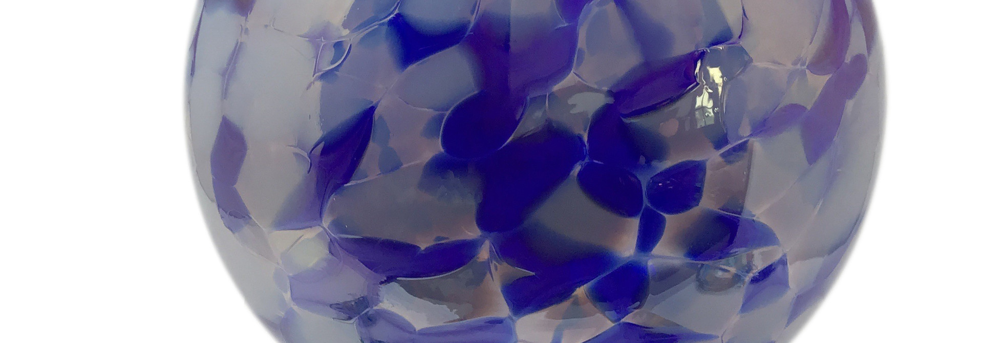 Cobalt/White Round Ornament