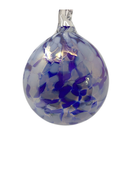 Cobalt/White Round Ornament