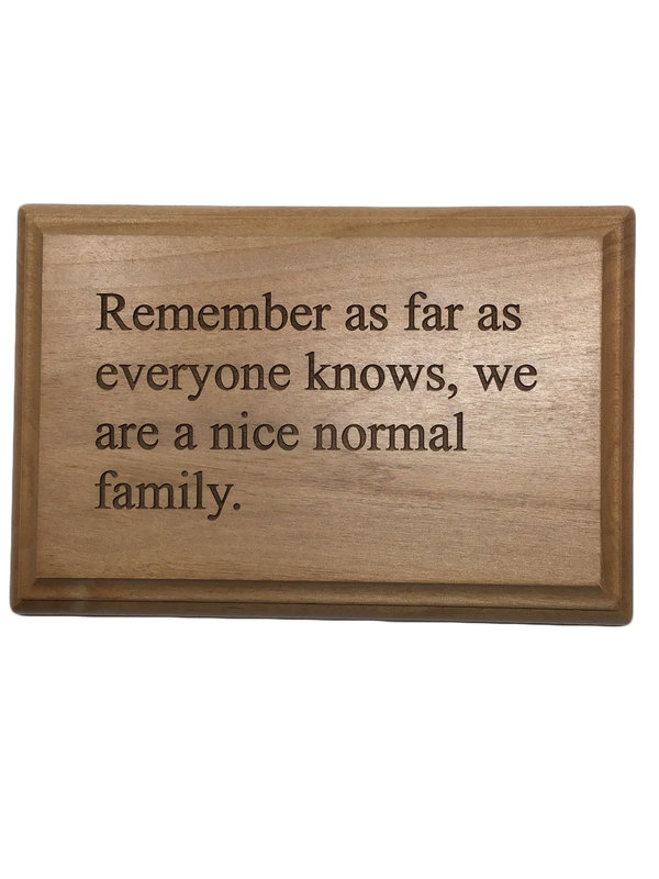 TOPD 4 x 6 Cherry plaque with quote