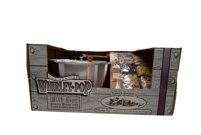 AMISH Whirly Pop Gift Set With 4 oz Popcorn