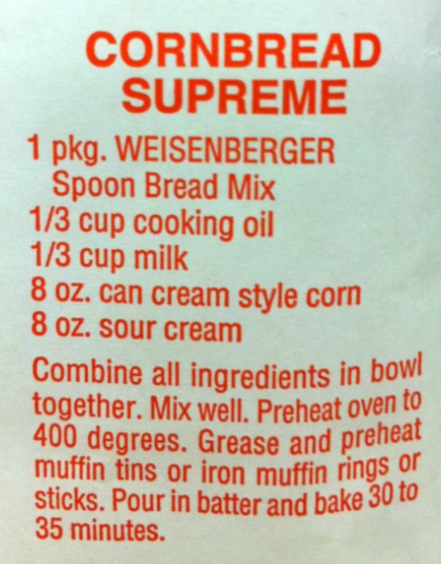 WEISN Spoonbread Mix