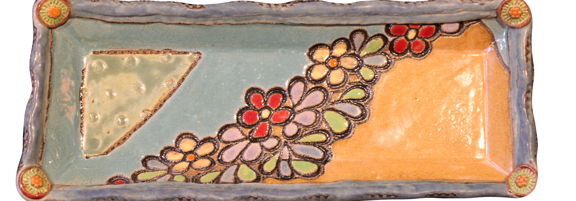 One kind of tray with feet