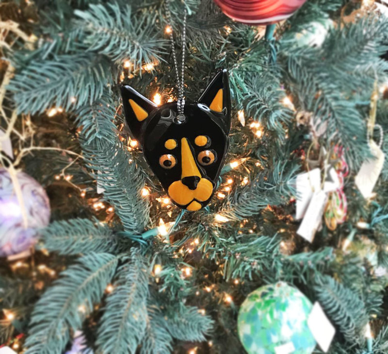 ARVEL Glass Dog Ornament