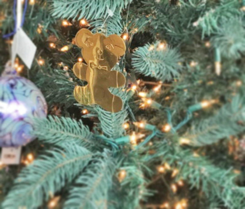 SNYE Gold Bear Ornament