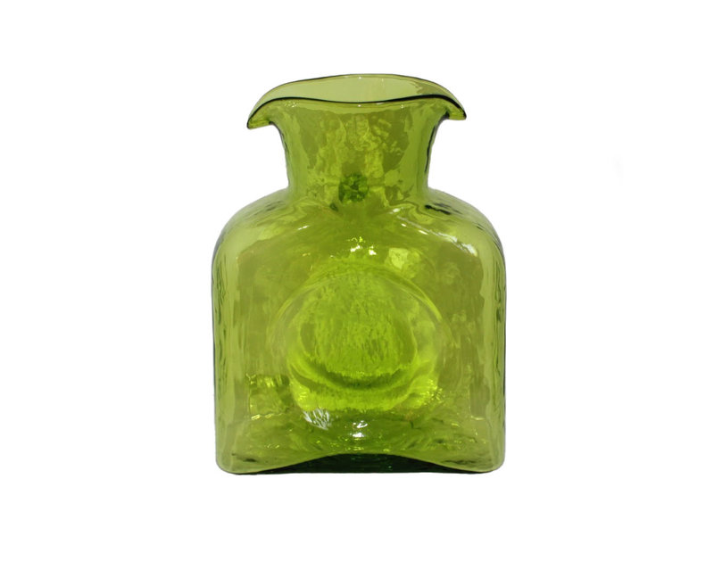 BLENKO Olive Glass Water Bottle