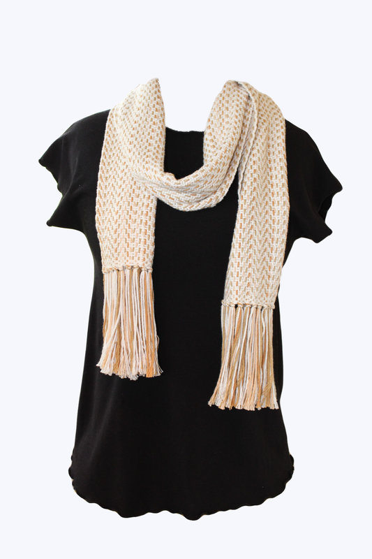 Organic Cotton Scarf in Assorted Whites