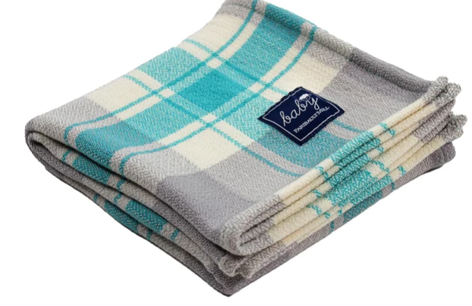 Cuddler Plaid Wool Baby Blanket