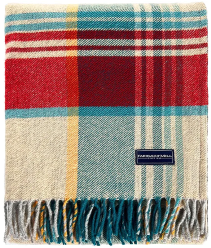 Heritage Plaid Wool Throw Blanket